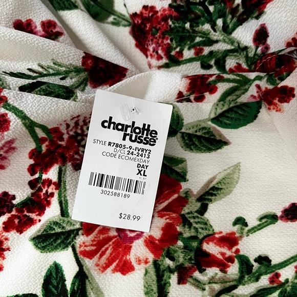 WHITE FLORAL PRINT DRESS - Picture 4 of 4